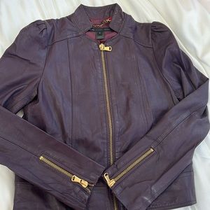 Marc Jacob purple leather jacket